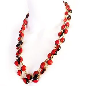 RARE 1970s endangered coral seed botanical jewelry